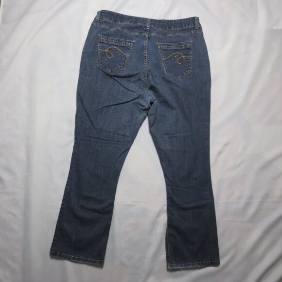 RIDERS by LEE womens JEANS blue EMBROIDERED western DENIM SIZE 38X28 - Picture 9 of 9